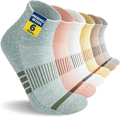 Produktbild von Wandersocken 6 Paar, Wolle, atmungsaktiv, für Outdoor