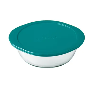 Zdjęcie produktu dla Pyrex PYRG4CRD20, Pudełko, Okrągły, Zielony, Przezroczysty, Szkło, 1 szt.