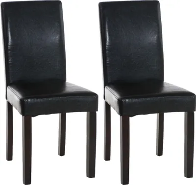 Image de lot de 2 chaises de salle à manger Ina brun foncé