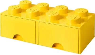 Obrázek produktu pro LEGO úložný box 8 s šuplíky - žlutá