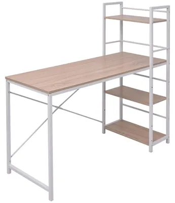 Produktbild von Schreibtisch mit Bücherregal und Ablagefächern