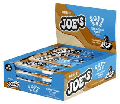 Productafbeelding van Weider Joe's Soft Bar, 12 stuks van 50g - Koekjesdeeg met pindakaas