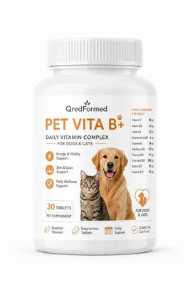 Zdjęcie produktu dla PET VITA B+ – codzienny kompleks witaminowy dla psów i kotów – 30 tabletek