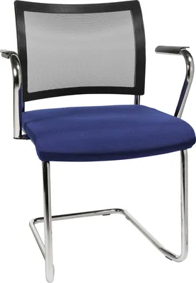 Produktbild von TOPSTAR Besucherstuhl Visit Freischwinger inkl. Arml. blau   Nr. NV49AG26
