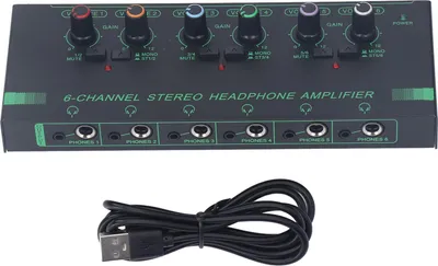 Produktbild von Stereo -Kopfhörerverstärker 6 Kanalmono -Switching Mini Signal Splitter für MIC