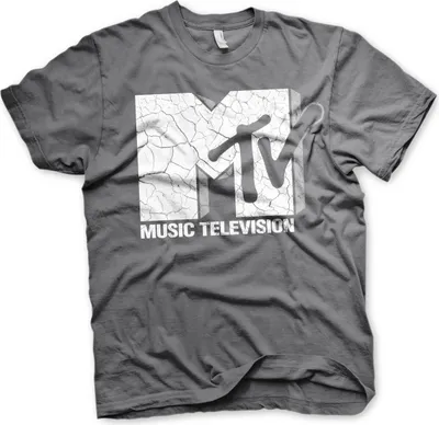 Produktbild von MTV T-Shirt Herren Cracked Logo dunkelgrau XXL