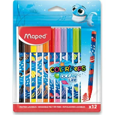 Obrázok produktu pre MAPED Fixy Color'Peps Ocean Life Decorated 12ks
