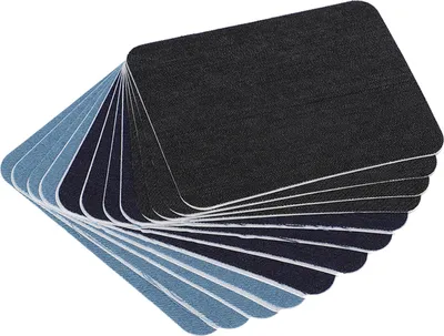 Produktbild von 12 Stück selbstklebender Patch für Kleidung, Pullover, Hemd, Ellenbogen, Knie, Ärmel, Großhandel, quadratisch, Denim