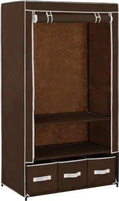 Produktbild von Hochwertigen Möbel Kleiderschränke - Braun Kleiderschrank Braun 87x49x159cm Stoff NEU7673684