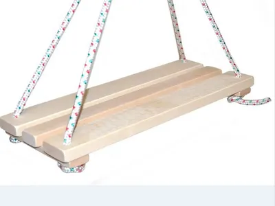 Zdjęcie produktu dla Teddies Huśtawka/deska do bujania drewno naturalne 46x19cm udźwig 80kg w torbie