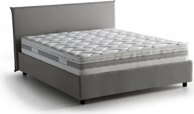 Produktbild von Doppelbett Dansald, Containerbett mit Stoffbespannung, 100%  Italy, Frontöffnung, inklusive Matratze Cm 160x200, Grau