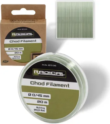 Produktbild von Radical Chod Rig Material Filament Ø 0,45mm 20m 9kg hellgrün