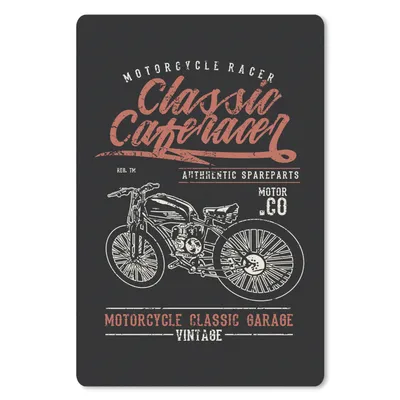 Produktbild von MuchoWow® Mauspad Mousepad Mancave - Motor - Schwarz - Vintage 18x27 cm - Mousepads - Maus Mat - Pad - Mausunterlage