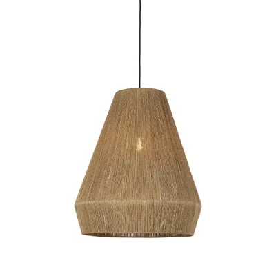 Obrázok produktu pre GOOD&MOJO - Závesná lampa Iguazu - Juta - Ø50cm Závesná lampa - Stolová lampa - Lampa do obývačky - Lampa do spálne - Obývacia izba