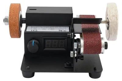 Image de Mini ponceuse à bande - Ponceuse à bande de table - 350W, vitesse réglable en continu de 0 à 10000 tr/min, prise secteur européenne, bande abrasive 3x34 cm, pour métal et bois - Noir