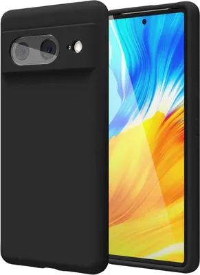 Produktbild von Conie TPU Schutzhülle für Google Pixel 8 Tasche Case Cover Bumper Silikon Mikrofaser Inlay Hülle in Schwarz matt
