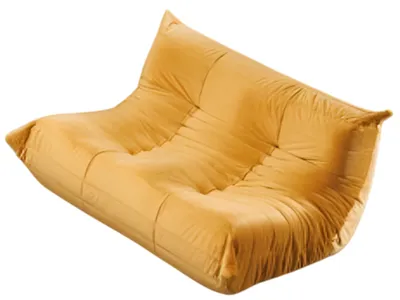 Produktbild von Oranges Polstersofa Designer Textilcouch Wohnzimmer 2-Sitzer Sofa