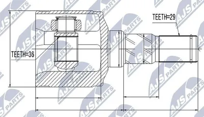 Produktbild von NTY Gelenksatz Antriebswelle Vorne Links für JEEP GRAND CHEROKEE IV (WK, WK2) NPW-CH-025