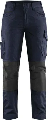 Produktbild von Blakläder Damen Service Bundhose 7195 1330 mit Stretch in div. Farben, Farbe:dunkel marineblau/schwarz, Größe:42