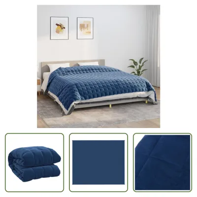 Obrázek produktu pro The Living Store zátěžová deka modrá 220x260 cm 15 kg látka