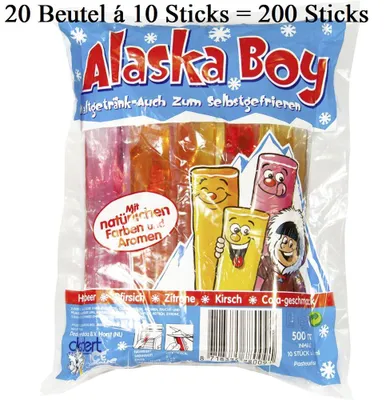 Produktbild von Alaska Boy Icesticks Wassereis 20 Beutel á 10x50ml