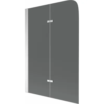 Obrázok produktu pre Mexen Felix vaňová zástena dvojkrídlová 80 x 140 cm, grafitová čierna, chrómová - 890-080-002-01-40