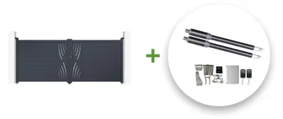 Produktbild von Flügeltor elektrisch 3,5m VELETA H.140cm + Drehtorantrieb RANGER B150