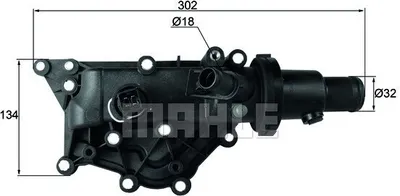 Produktbild von MAHLE Thermostat Kühlmittel 89°C für RENAULT Clio III Schrägheck (BR0/1, CR0/1) TWINGO II (CN0) MEGANE III Grandtour (KZ0/1) Megane III Schrägheck