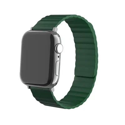 Produktbild von Strap-it Apple Watch Magnetisches Silikonarmband (Grün)
