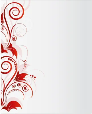 Produktbild von Wallario Poster - Abstrakte rote Blumenschnörkel, Kunstdruck Größe: 40 x 50 cm