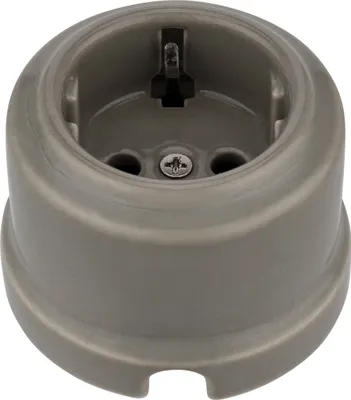 Image de Prise rétro en porcelaine apparente I QR1 gris-beige