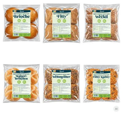 Produktbild von Locawo High Protein Low Carb Brötchenkorb