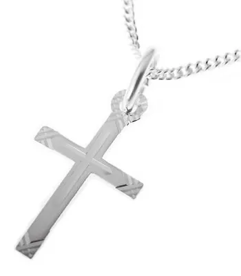 Produktbild von Kreuz Kette Kinder: Halskette mit Anhänger Silber