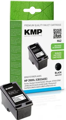 Image de KMP 1706,4350 KMP H42 Tintenpatrone schwarz komp. mit HP CB336EE Nr. 350 XL
