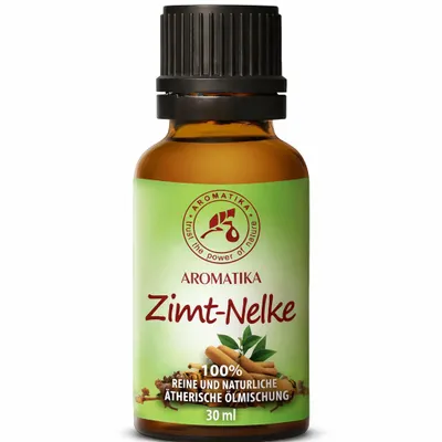 Produktbild von Duftmischung Zimtöl und Nelken 30ml - Ätherische Öle für Diffusers und Duftlampen - Rein & Natürlich - Weihnachts Duft - Aromatherapie Öle