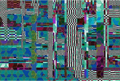 Produktbild von Tadessi Fototapete | Abstrakt | 4.00 m  x 2.70 m | Türkis | Blau | Wandbild | Digitaldruck