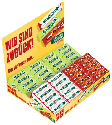 Produktbild von Wrigleys, Big Red, Doublemint, Spearmint Kaugummi Retro Karton 120 x 10 Dragees