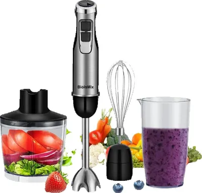 Obrázok produktu pre Ručný mixér, vysoko výkonný motor, všestranná funkčnosť, HB1200 BLACK, 4 v 1