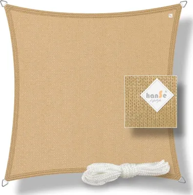 Produktbild von hanse Sonnensegel HDPE Quadrat 2x2m Sand