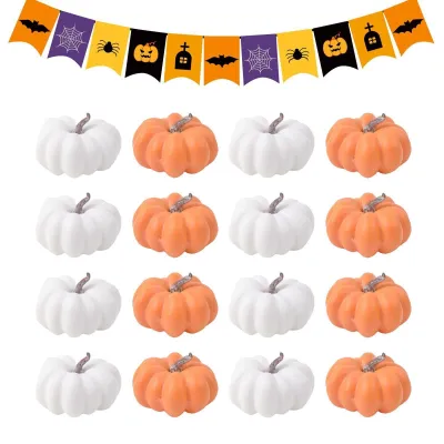 Obrázek produktu pro Elzusha – Sada 16 realistických dekorací na Halloween s motivem dýní