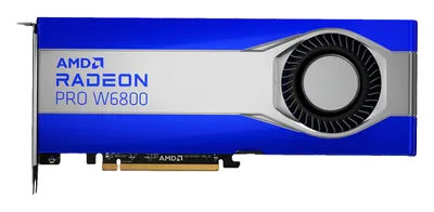 Produktbild von AMD Radeon PRO W6800, Radeon PRO W6800, 32 GB, GDDR6, 256 Bit, 7680 x 4320 Pixel, PCI Express x16 4.0
