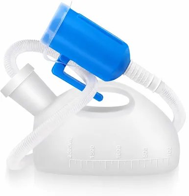 Zdjęcie produktu dla Butelka na Mocz Pisuar Męski 2000 ml z Wężykiem 1,2 m i Uchwyt