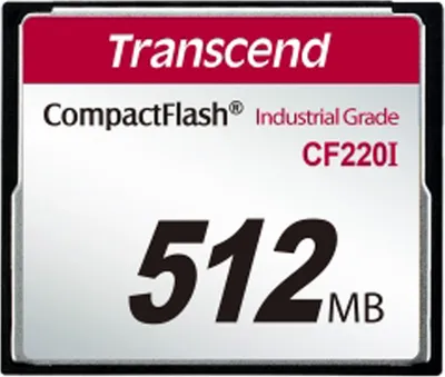 Immagine prodotto di Transcend 512MB INDUSTRIAL TEMP CF220I CF CARD (SLC) Disco fisso e UDMA5