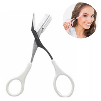 Produktbild von Augenbrauen Trimmer Schere mit Kamm Lady Frau Männer Augenbrauen Formen Schneiden Schere Beauty Augenbrauenschere