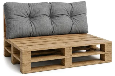 Produktbild von Palettenkissen Outdoor Rückenkissen 120x40 cm Europaletten Palettenmöbel Grau