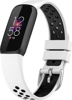 Produktbild von Strap-it Fitbit Luxe Sportarmband (Weiß/Schwarz)