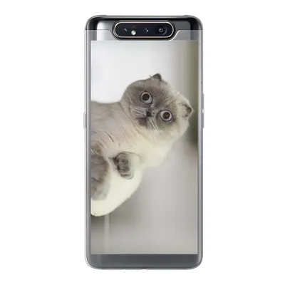 Produktbild von MuchoWow® Handyhülle Schutzhülle Hülle für Samsung Galaxy A80 Katze - Tier - Wohnzimmer Silikon Softcase Handy Hülle - Schutzdeckel