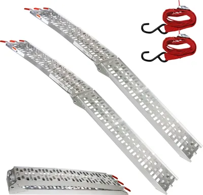 Produktbild von Auffahrrampe Rampe klappbar Laderampe Verladerampe Schiene 680kg Alu R2