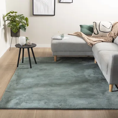 Produktbild von Volero - Flauschiger Teppich - Cozy Grün - 200x270 cm - Wohnzimmer, Esszimmer, Kinderzimmer, Schlafzimmer - Klassik, Ländlich, Modern, Skandinavisch