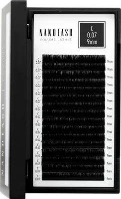 Obrázok produktu pre Umelé mihalnice na predĺženie Nanolash 0.07 zákrut C 9 mm